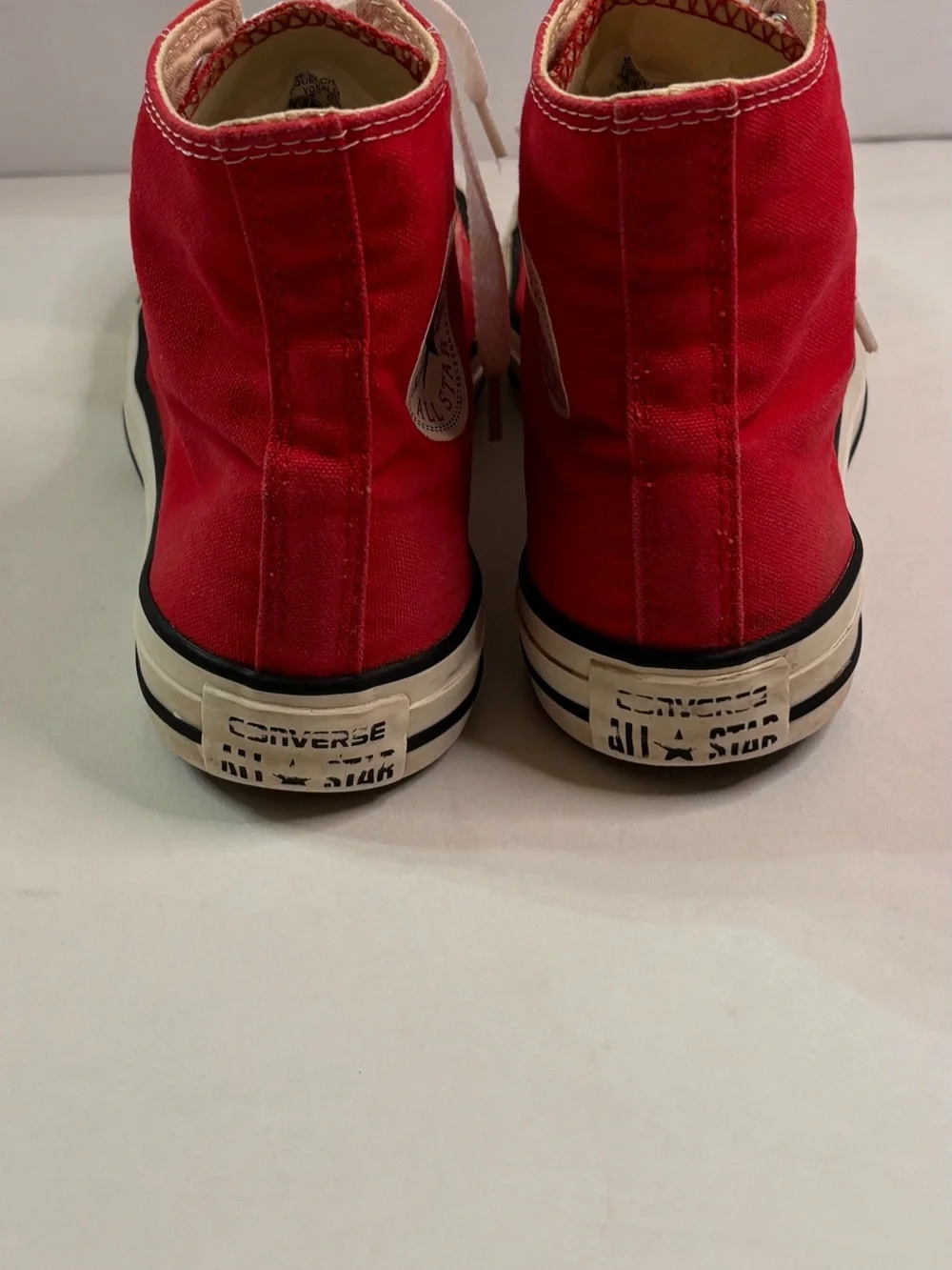 Converse High Top Canvas Sneakers in Red and White - Picture 4 of 10